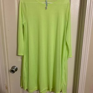 Neon green boutique tunic dress!